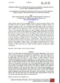 Image of [E-Journal] : Determinan Rendahnya Partisipasi Ibu Hamil dalam Mengikuti Kelas Ibu Hamil di Wilayah Kerja Puskesmas Sungai Salak Tahun 2018