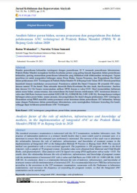 Image of [E-Journal] : Analisis faktor peran bidan, sarana prasarana dan pengetahuan ibu dalam pelaksanaan ANC terintegrasi di Praktek Bidan Mandiri (PBM) W di Bojong Gede tahun 2020