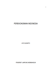 Image of [E-BOOK] : Perekonomian Indonesia